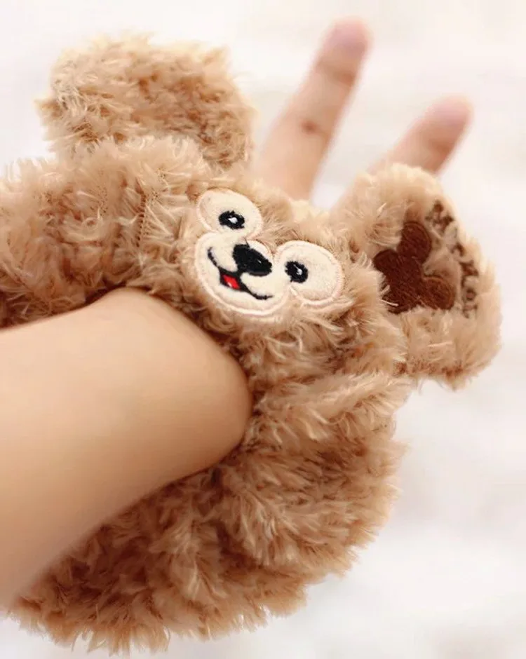 2 цвета 5 см медведи Duffy и shelliemay плюшевые игрушки медведь серии периферийный круг Вельветовая повязка для волос ремешок на запястье для девочек подарок