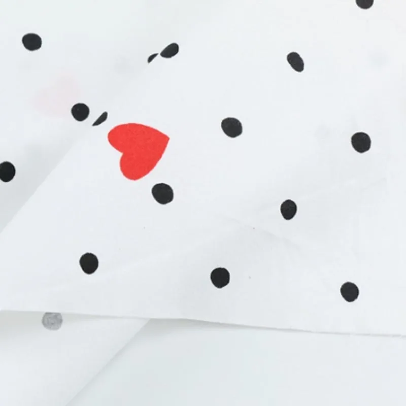 heart 160 см* 50 см хлопковая ткань скандинавский ветер мультфильм красный черный Рождество Лось Олень звезда стрела Ткань шеврон для DIY подушка для колыбели ткани - Цвет: heart