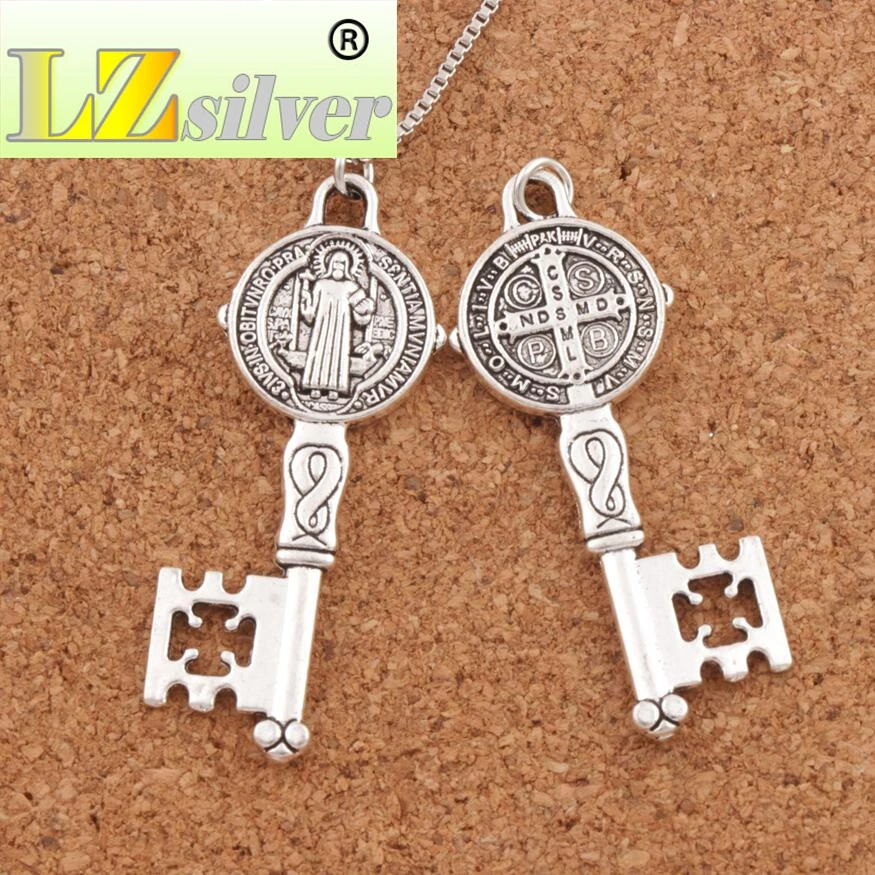 Орден Святого Бенедикта крест подвески в виде статуи Христа из Spacer Шарм бусины 6