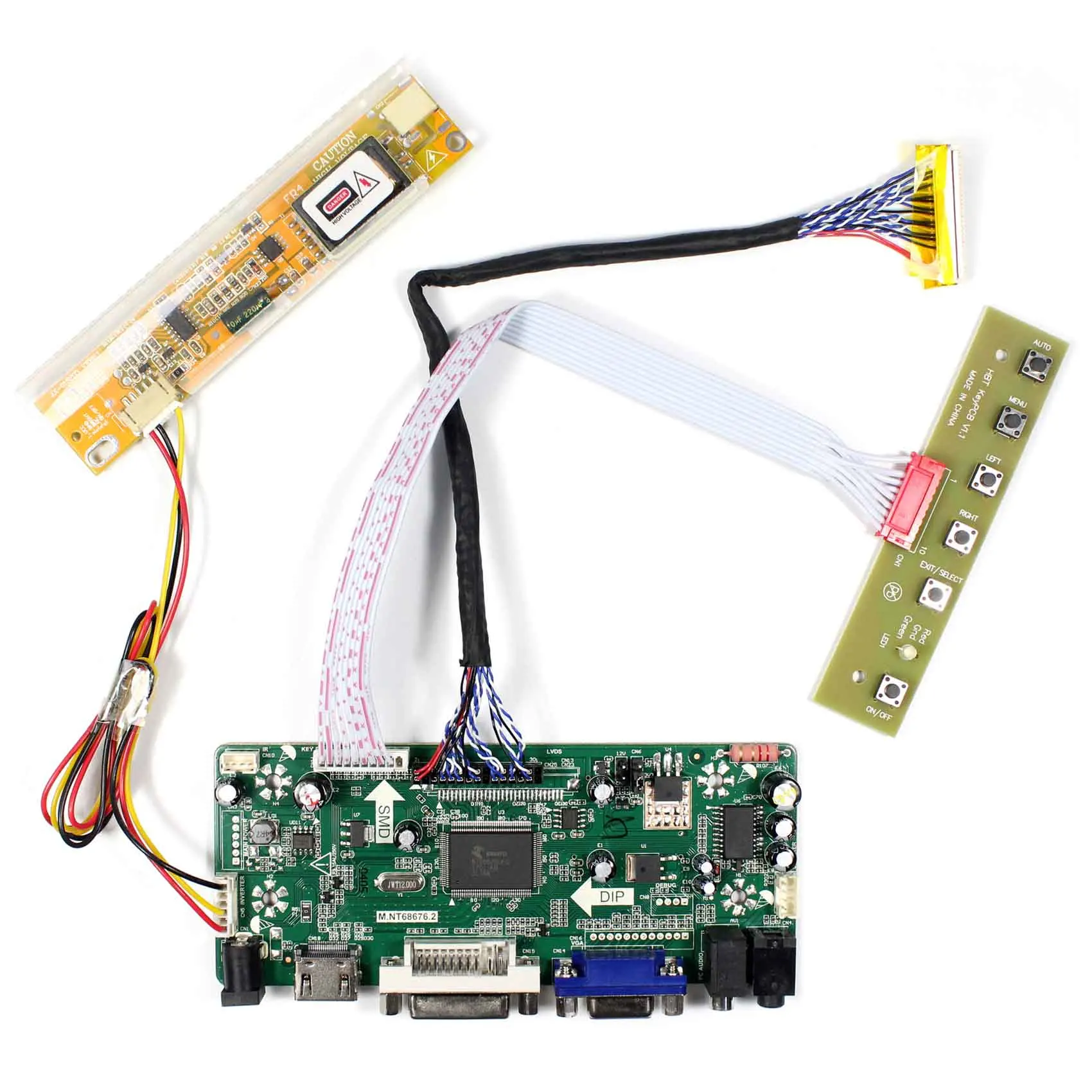 Плата контроллера HDMI + DVI VGA аудио ЖК экран M.NT68676 подходит для 17 дюймов 1920x1200 LTN170CT05