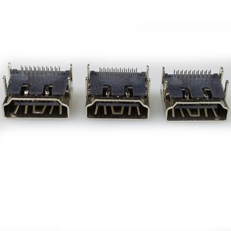 10 шт./лот HDMI 19Pin/F 90 печатной платы разъем HDMI Женский прямоугольный адаптер 19 Pin 1,8 мм длина HDMI сплиттер/переключатель