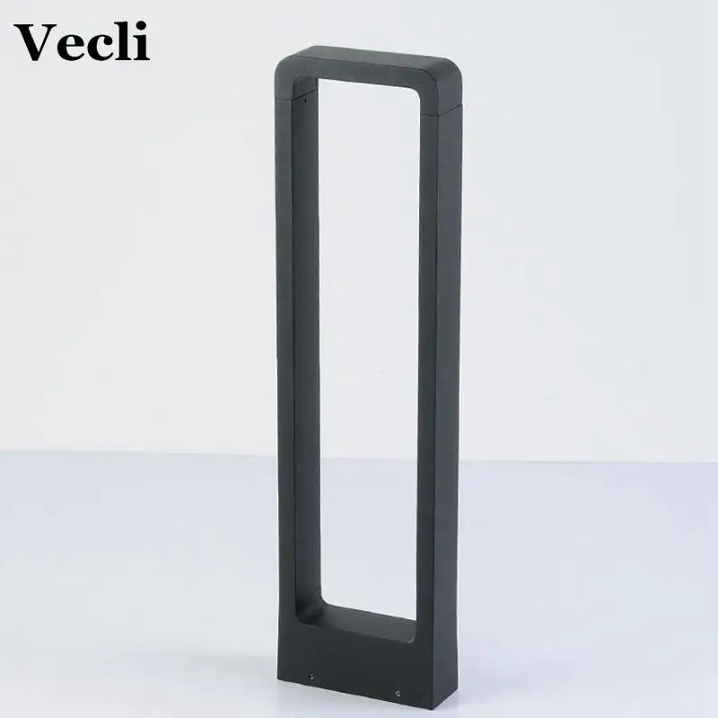 Sand Gray(60CM) Стиль водонепроницаемый светодиодный садовый светильник современный алюминиевый столб светильник для наружного двора вилла Пейзаж лужайка тумбы светодиодный светильник - Испускаемый цвет: Sand Gray(60CM)