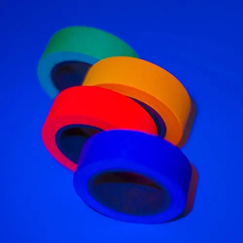 6 ролл флуоресцентный цветоустановщик неоновые ленты Blacklight реактивная Цветной