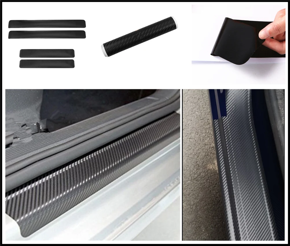 4 шт. автозапчасти карбоновая дверная доска против царапин защитная пленка для Fiat