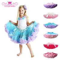 factory outlets fashion fluffy chiffon pettiskirts tutu baby girls skirts princess skirt dance wear party clothes free shipping
