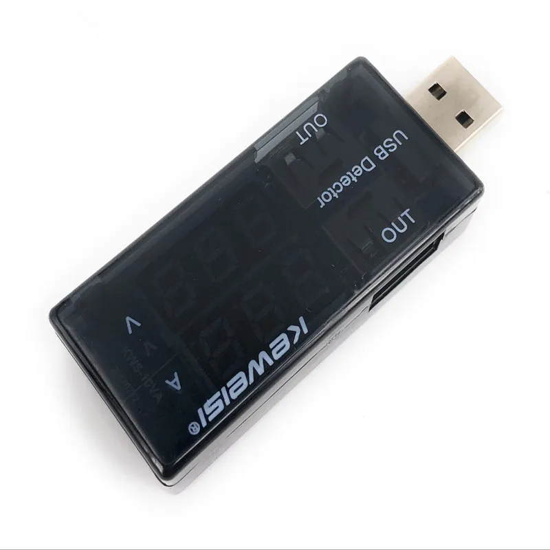Новый красный + синий двойной USB ток напряжение зарядный детектор Тестер батарея