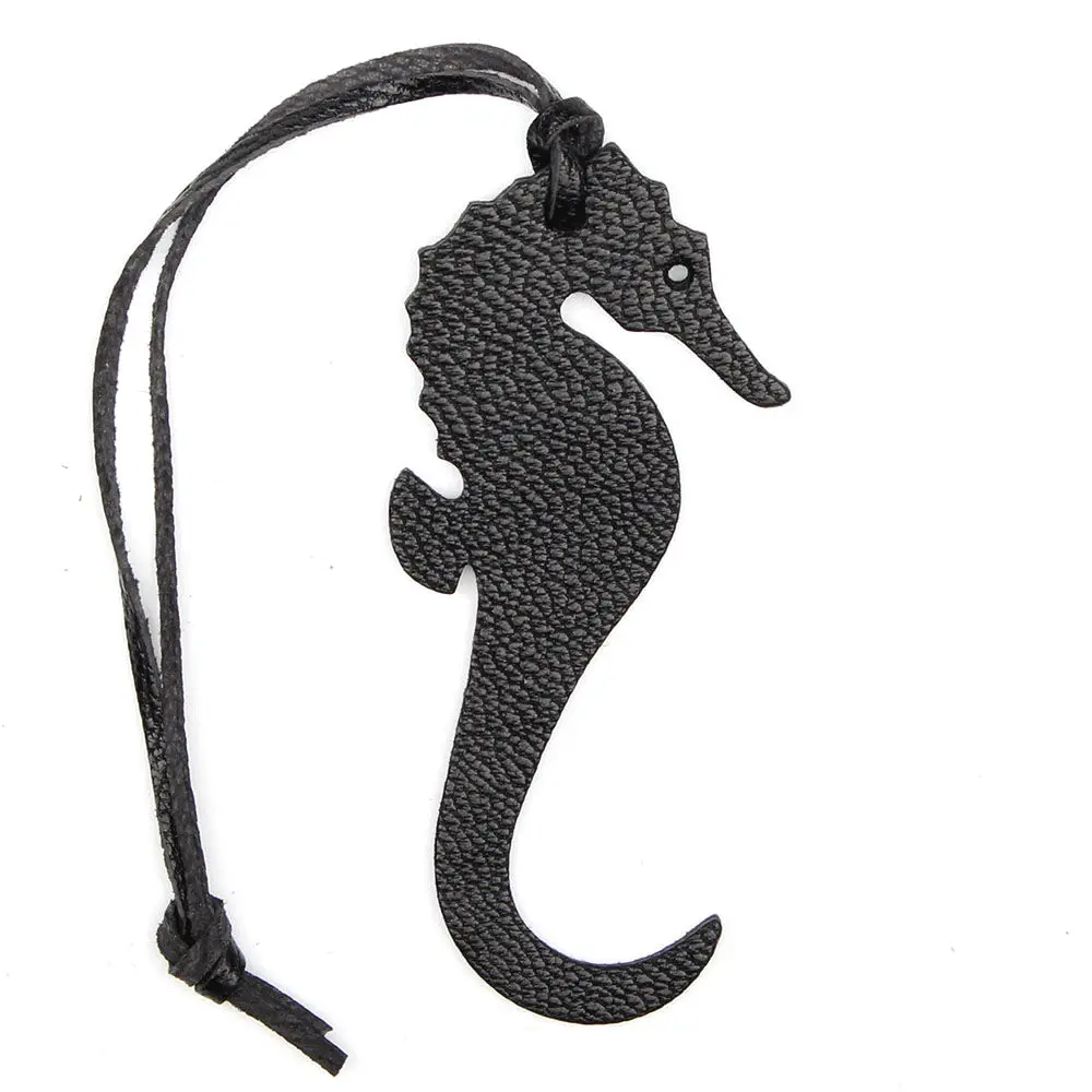 SEAHORSE BLACK Известный бренд ручной работы из натуральной кожи олень брелок в виде жирафа кулон брелок для женщин сумка Шарм аксессуары - Цвет: SEAHORSE BLACK