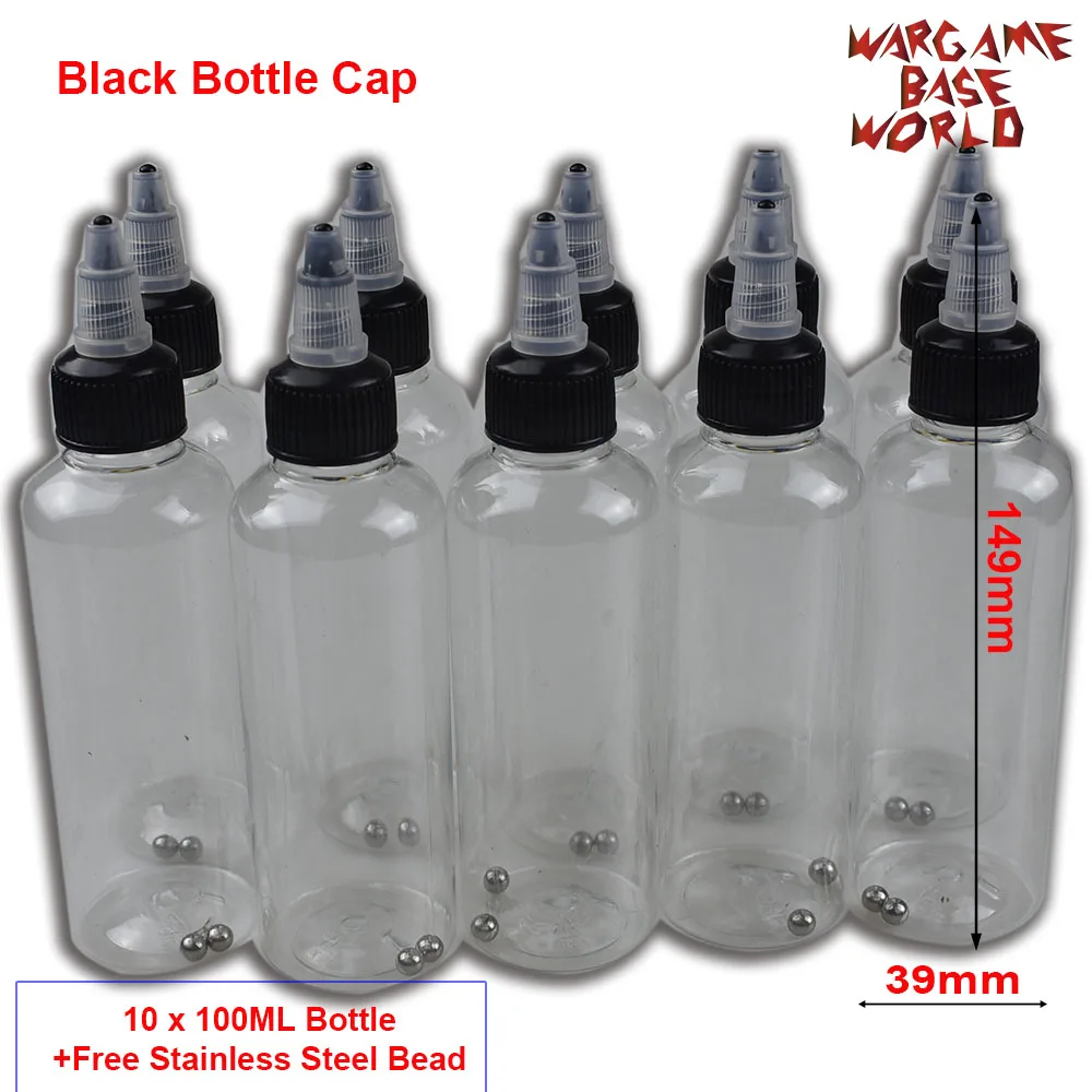 

Black Bottle Cape - Model Paint Mixing Bottle Painting Storage Bottles with Mixing Stainless Steel Ball Hobby