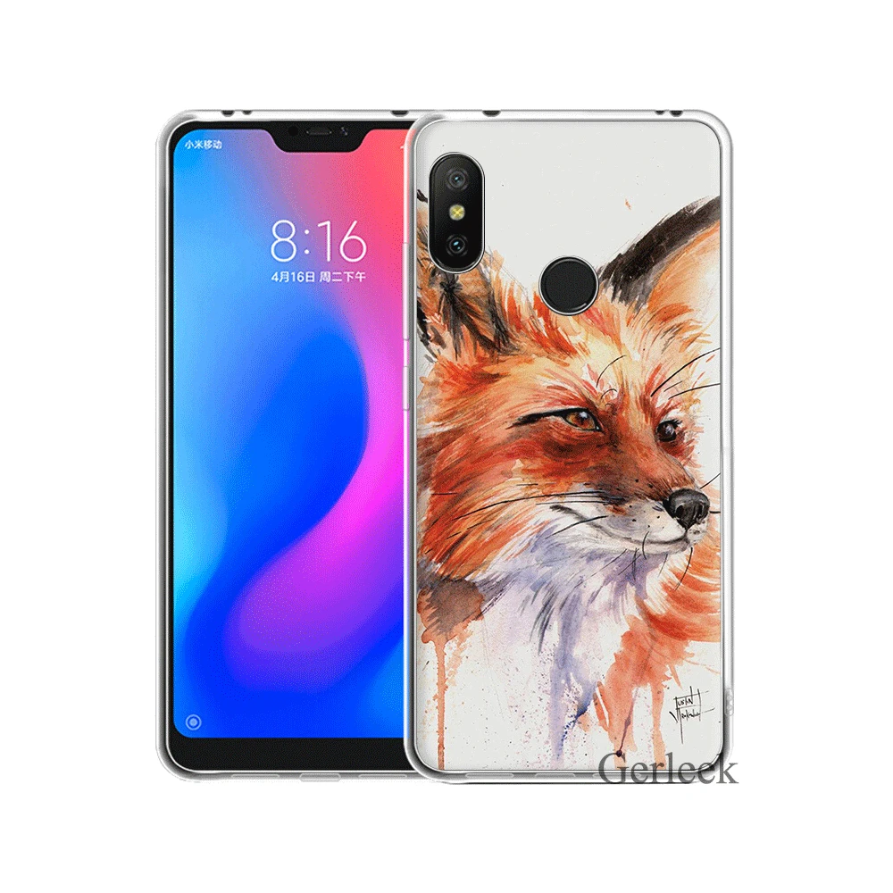 Жесткий чехол Desxz Fox Cat Animal для Xiaomi Mi A2 A1 5X 6X 6 8 9 9se 5 5S MAX 3 Lite | Мобильные телефоны и