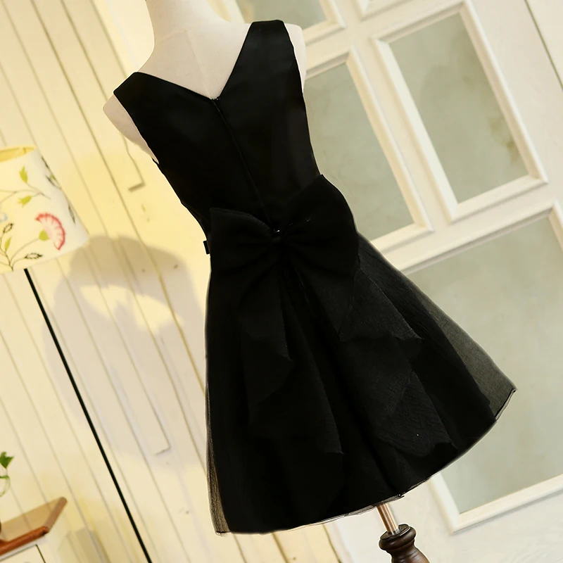 SOCCI/коктейльные платья с бантом и поясом для женщин 2017 маленькие черные милое