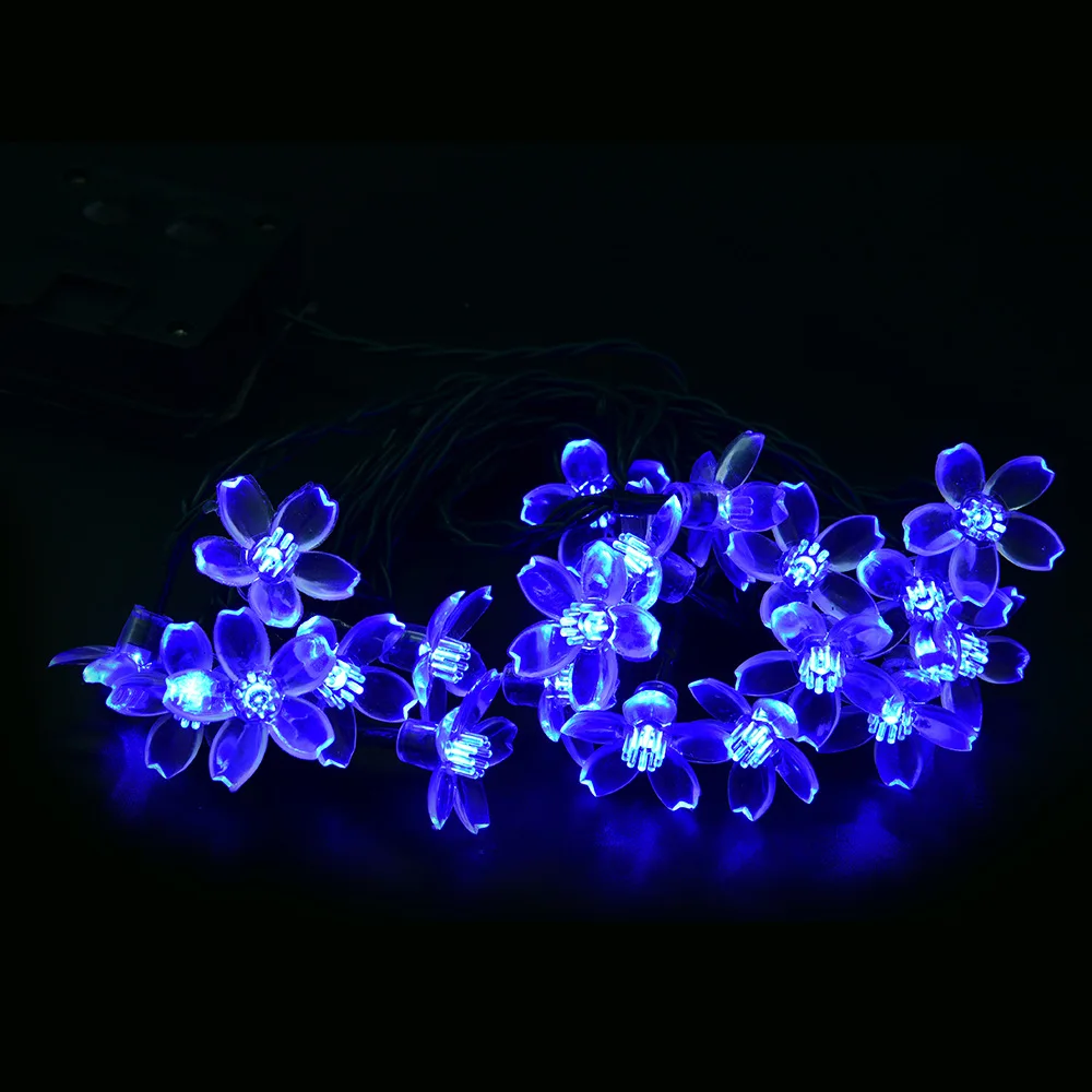 Напольный солнечного света Водонепроницаемый Гирлянды светодиодные Персик