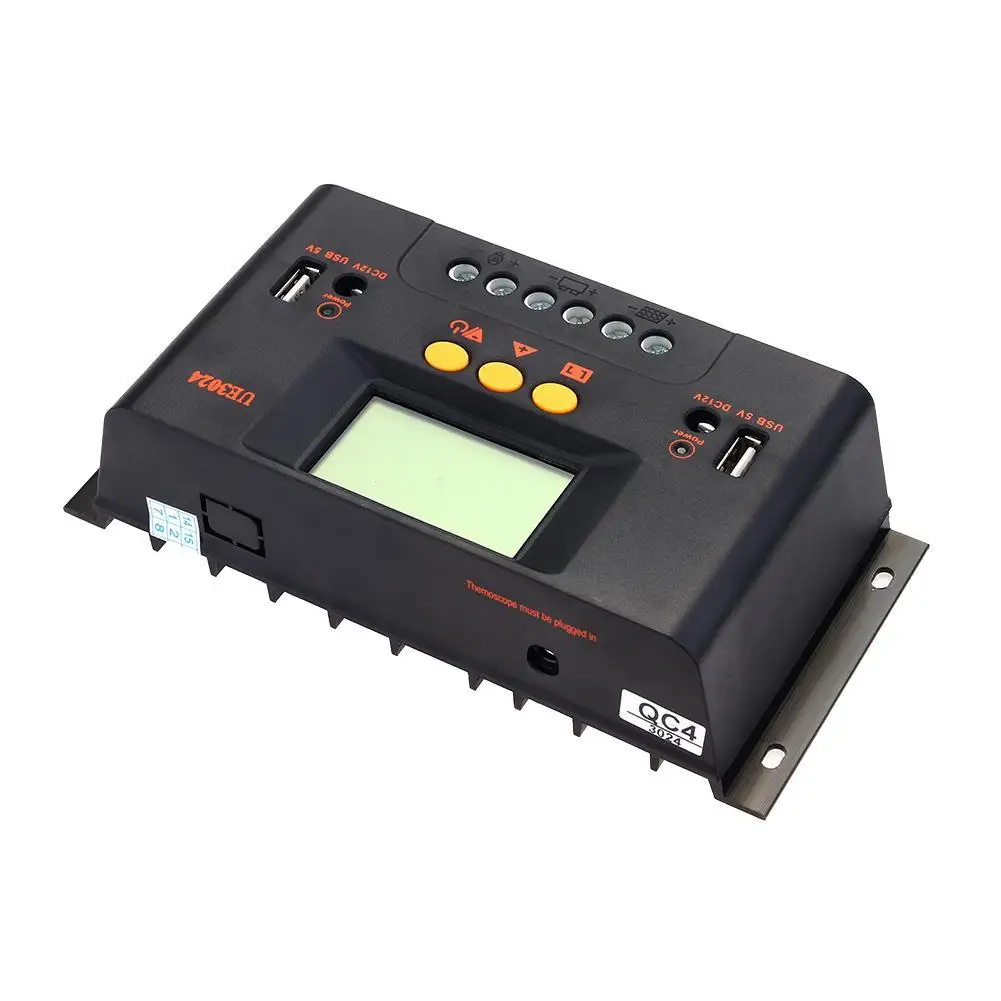 30A/50A/60A Солнечный контроллер 12 В 24 в 48 ЖК-дисплей USB 5 DC солнечная панель регулятор