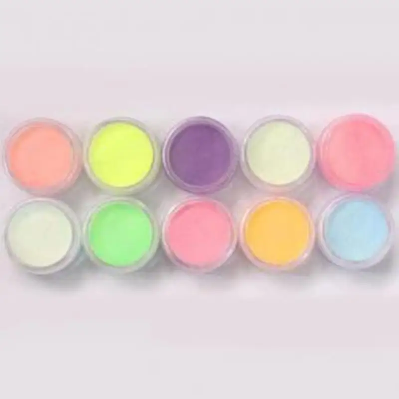 Charming Neon Color Nail Art Acrylic Fluorescent Dust Powder Colorful Special Design Glow In Dark Decor | Красота и здоровье