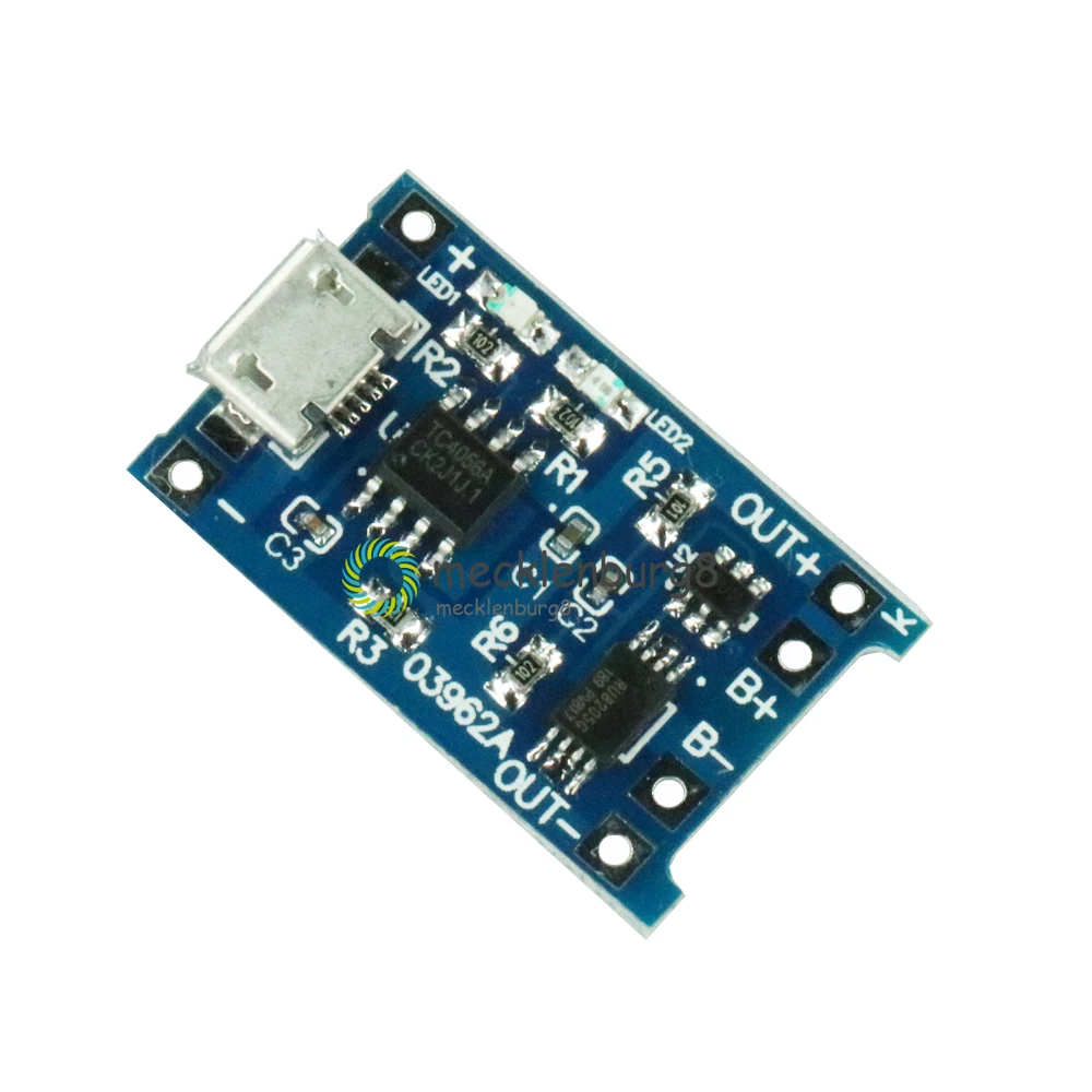 Автоматическая защита! 5 шт. зарядная плата с двумя функциями Micro USB В 1A 18650
