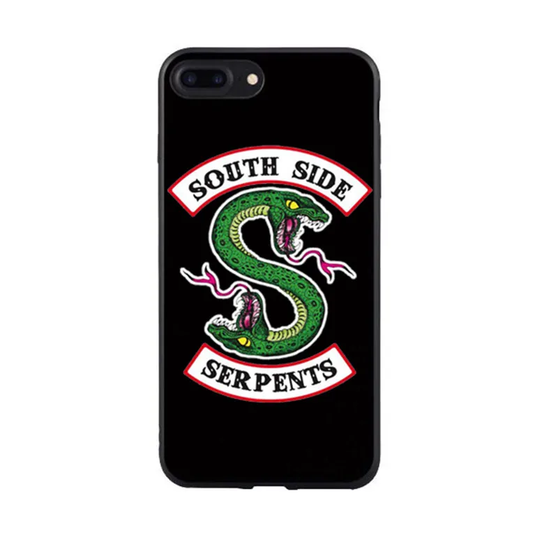 American Hot TV Riverdale Pintado South Side Serpents Case Capa Do Telefone Para O iphone X 8 7 6 Plus 5 4 Casos de Soft TPU | Мобильные
