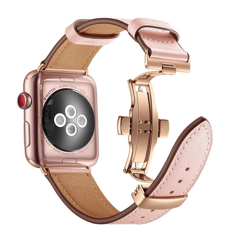 Ремешок для часов Apple Watch Ремешки наручных из розового золота с металлической