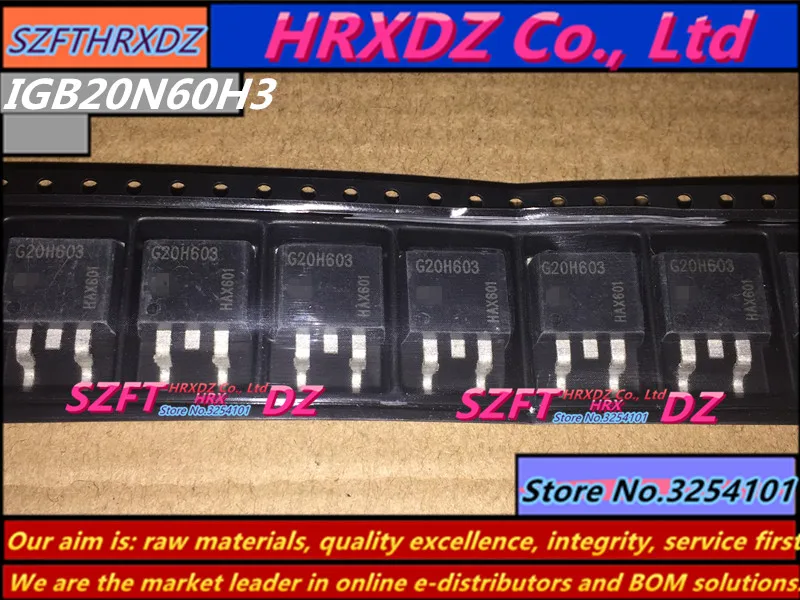 Szfthrxdz 100% Новый оригинальный 10 шт. IGB20N60H3 G20H603 263 600V 20A|Соединители| |