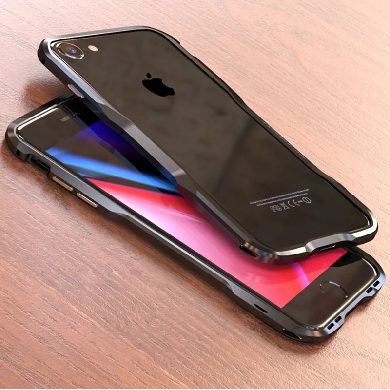 Luphie металлический бампер чехол для Apple iphone 8 8x роскошные чехлы телефонов прочная 3D