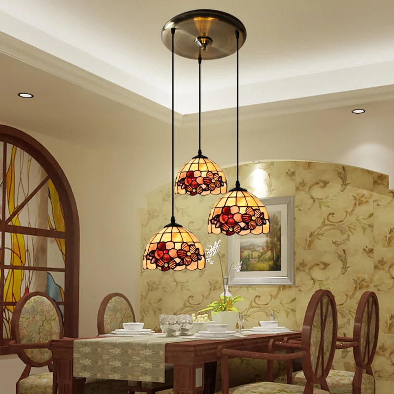 Подвесной светильник в средиземноморском стиле с натуральной оболочкой 3