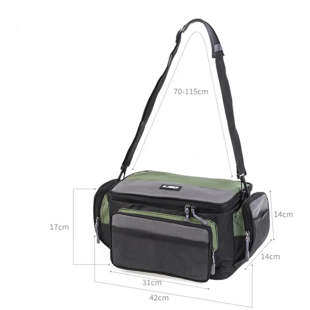 

LEO oxford fabric Fishing Bag Multifunctional Outdoor Fishing Tackle Bag Pack waterproof Fishing Reel Lure Storage Shoulder 127