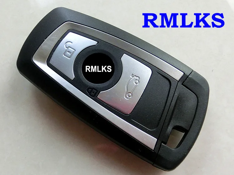 

RMLKS Smart Key Shell Fob 3 4 Button With Emergency Key Blade Remote Key Blank Shell Fob Fit For BMW New 5 7 Series