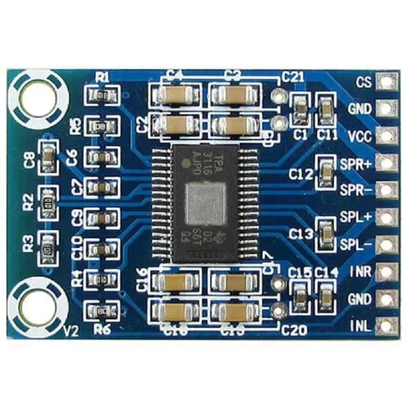 Audio Amplifier Board TPA3116D2 Mini Digital Power Stereo Dual Channel 50W Class D DC 12-24V | Электроника