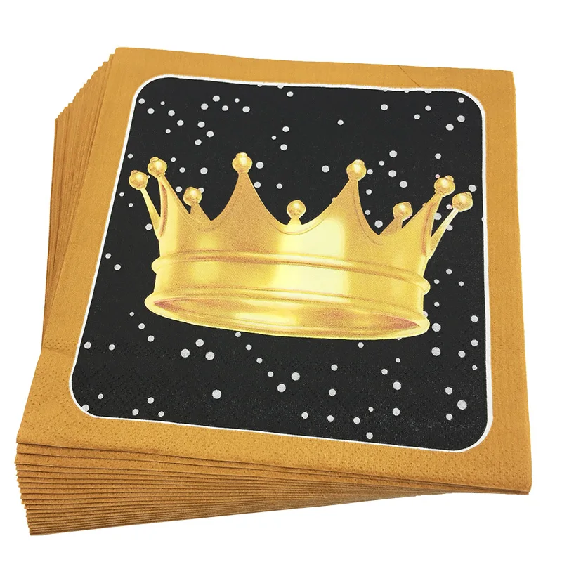 crown 20 шт./лот, новинка, креативные бумажные салфетки с синим крестом Христос, милые салфетки, полотенца для евхаристии, вечерние принадлежности, церковное украшение - Цвет: crown