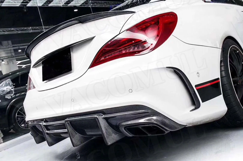 CLA класс углеродного волокна задний спойлер диффузор для Benz W117 CLA200 CLA250 CLA260 CLA45 2013- с 4-выпускной бампер