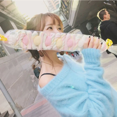 

Autumn And Knitted Sweater Pure Color Ladies Sweaters Slash Neck Woman Clothes New Arrival 2019 Korean Sweater Top And Coat