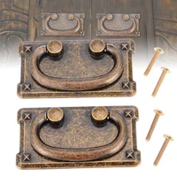 2 set antique bronze pull knobs cabinet door cupboard drawer cabinet handle knob for home wooden case jewelry box wscrews