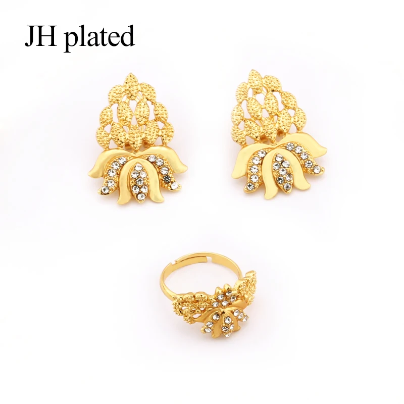 JHplated изысканные роскошные Дубаи Ювелирные наборы золотого цвета Индия Нигерия