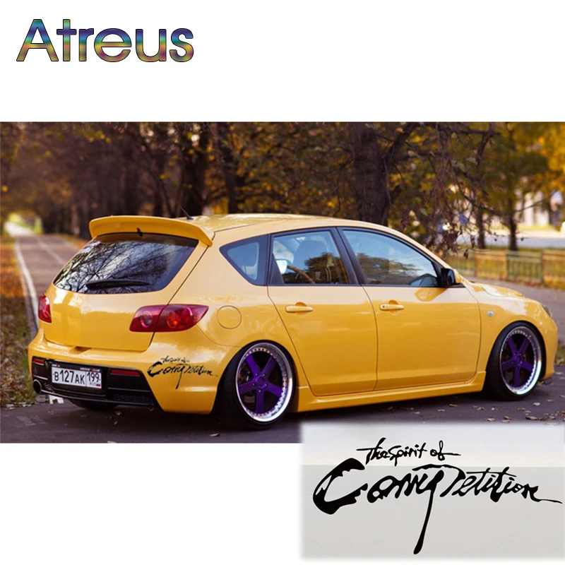 Atreus 3D стикер для стайлинга автомобиля Spirition of Competition Peugeot 206 407 Citroen C4 C5 Honda Civic Accord CRV
