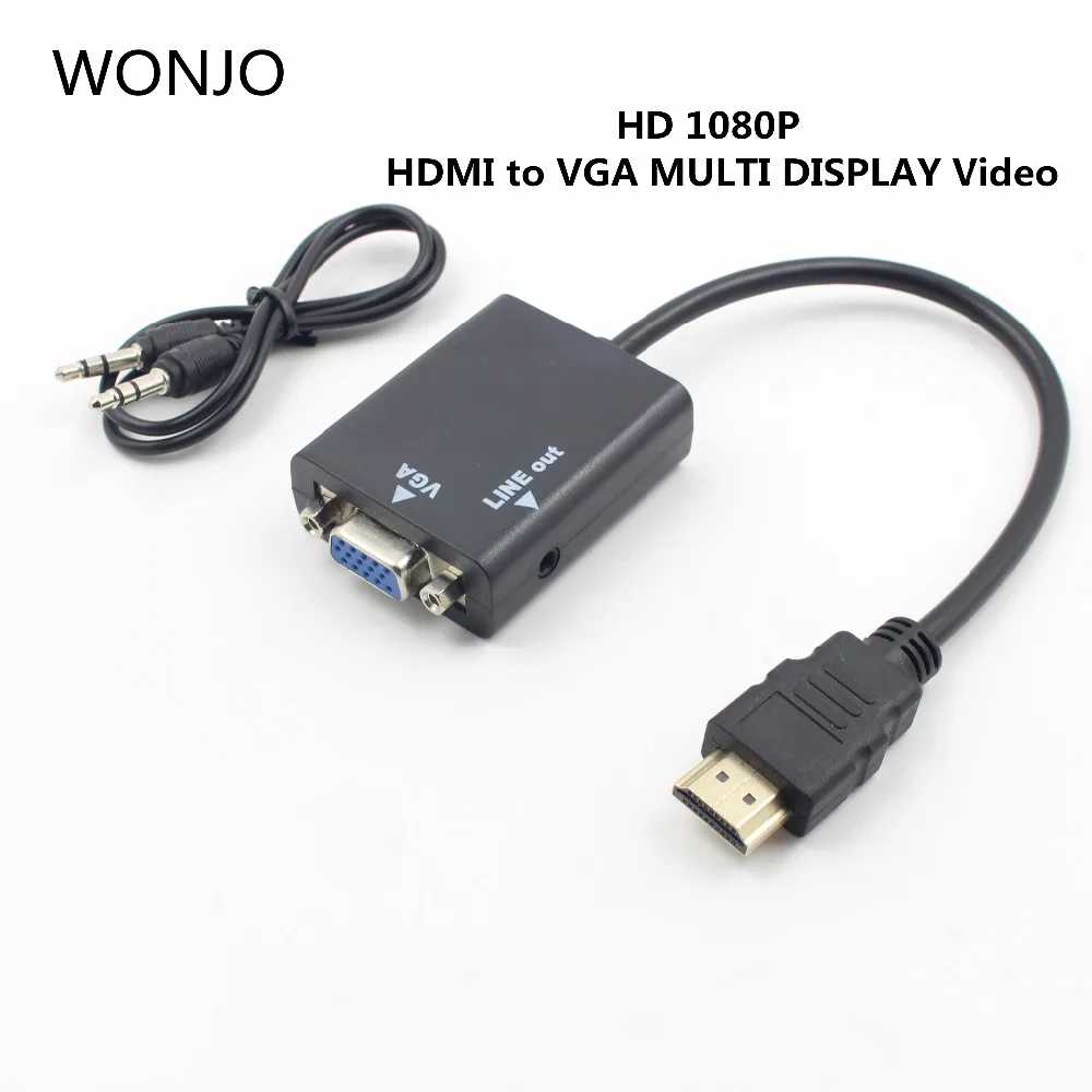 HD 1080P HDMI в VGA мультидисплей видео конвертер адаптер кабель для ПК DVD HDTV| |