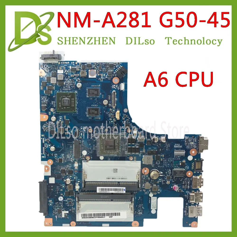KEFU NM A281 материнская плата для Lenovo G50 45 ноутбука ACLU5/ACLU6 A281A6 CPU R5 M230 GPU тестовая работа