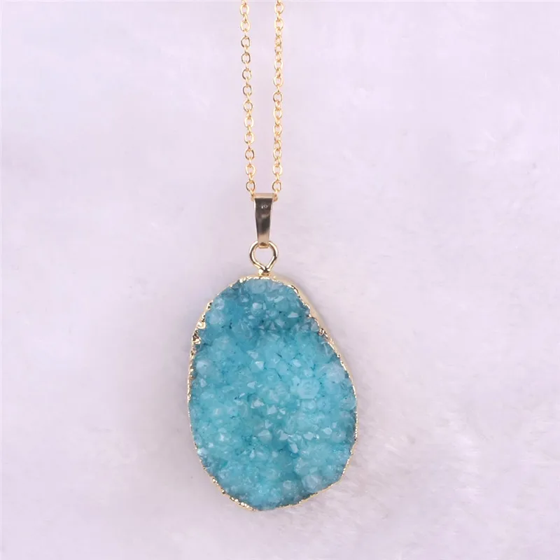 Подвеска с натуральным камнем синяя подвеска камнем|natural druzy|stone pendantnatural stone pendant |