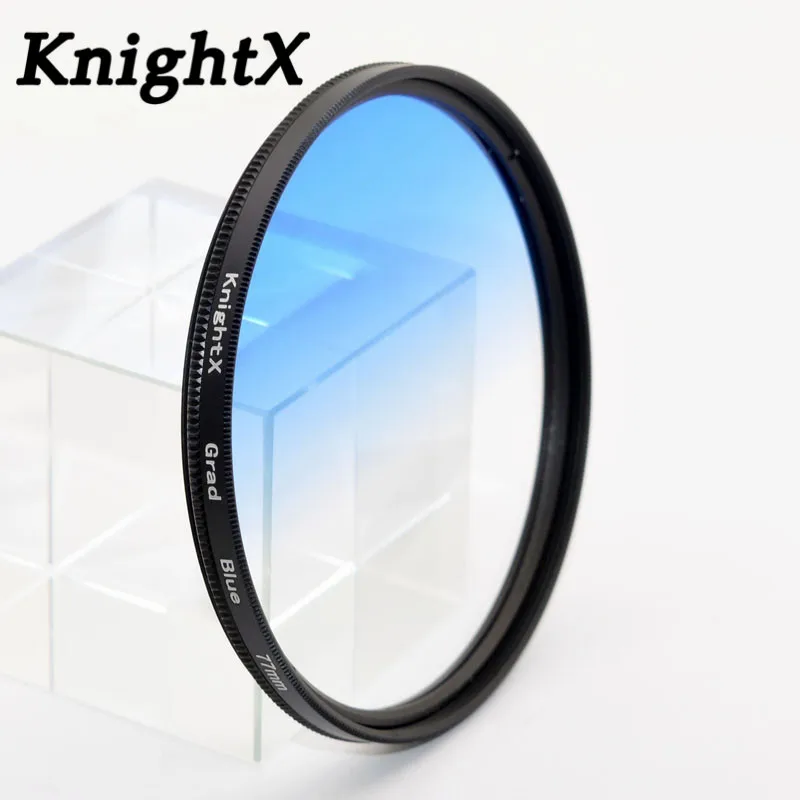KnightX Цветной Объектив градиентный УФ-фильтр красный ND для Canon nikon d3200 d3300 d5500 d5300 1200D 750D 700D камера 52 мм 58 мм 52 58 мм