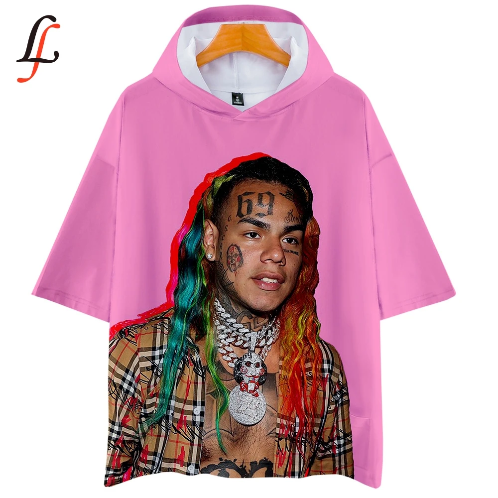 6ix9ine harajuku 3D Индивидуальные K поп повседневные толстовки футболка с короткими