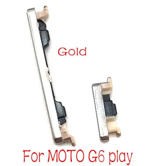 For G6 play glod Кнопка громкости питания гибкий кабель для Motorola Moto G4 G6 Plus Play для G5 G5s боковой переключатель ключа - Цвет: For G6 play glod