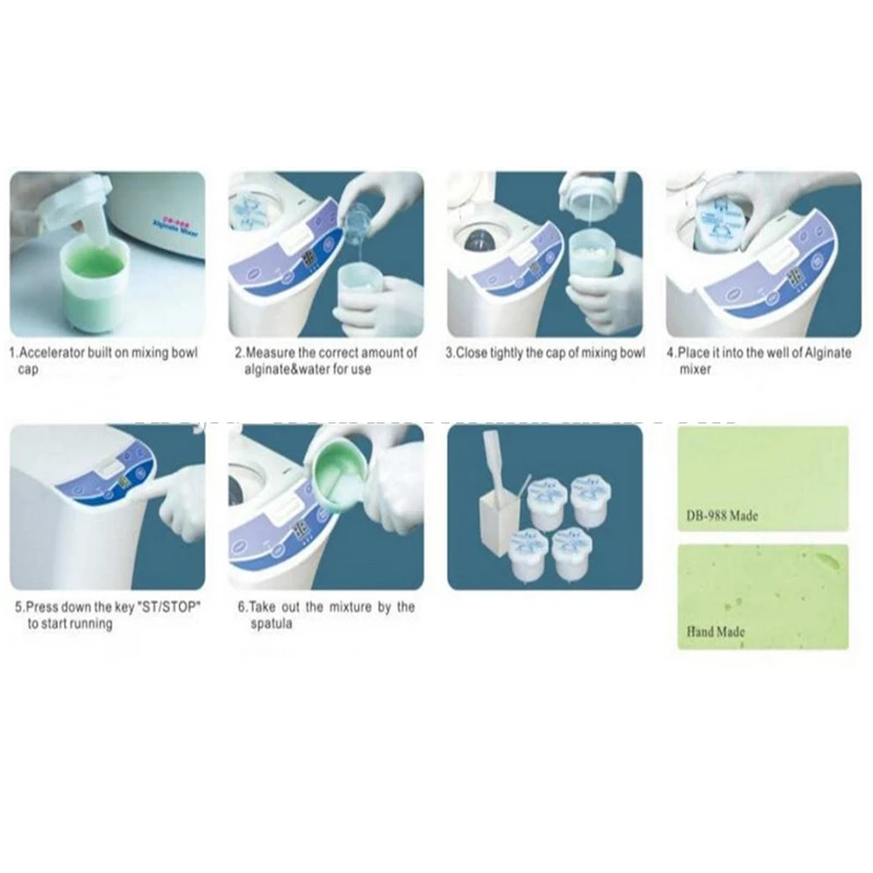 

Dental Lab Centrifuge Alginate Mixer Stirrer Denture Mixing Impression Material DB-988 New Arrival