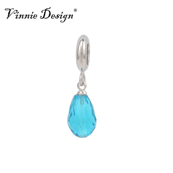 Vinnie Design бесконечные ювелирные изделия стеклянные подвески в форме капли воды для
