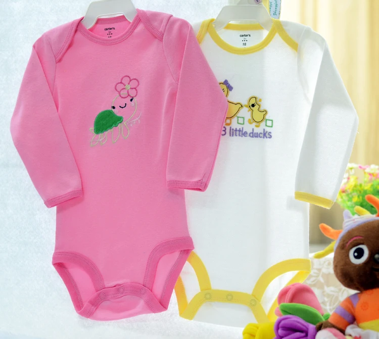 Комбинезон для новорожденных из натурального хлопка с длинным рукавом 3/4/5