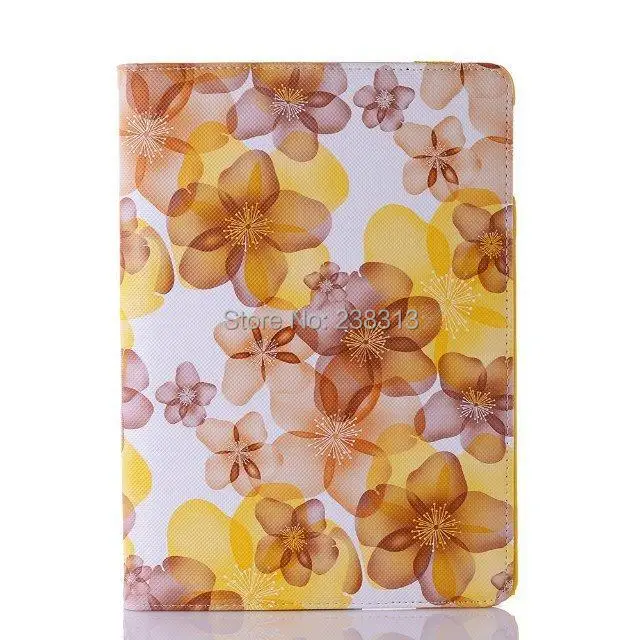 Модный цветочный вращающийся на 360 градусов чехол из искусственной кожи с