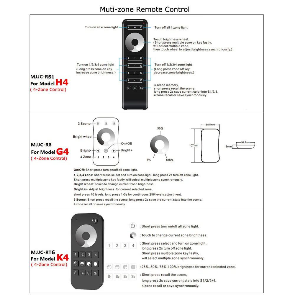 Triac светодиодный диммер 220V 230V 110V AC 2,4G беспроводной РЧ пульт дистанционного управления умный Wifi диммер для одного цвета Диммируемый светодиодный светильник
