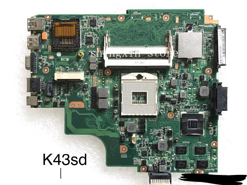 

K43SD laptop motherboard for ASUS K43SD K43E A43E mianboard REV:4.1 Test 100%