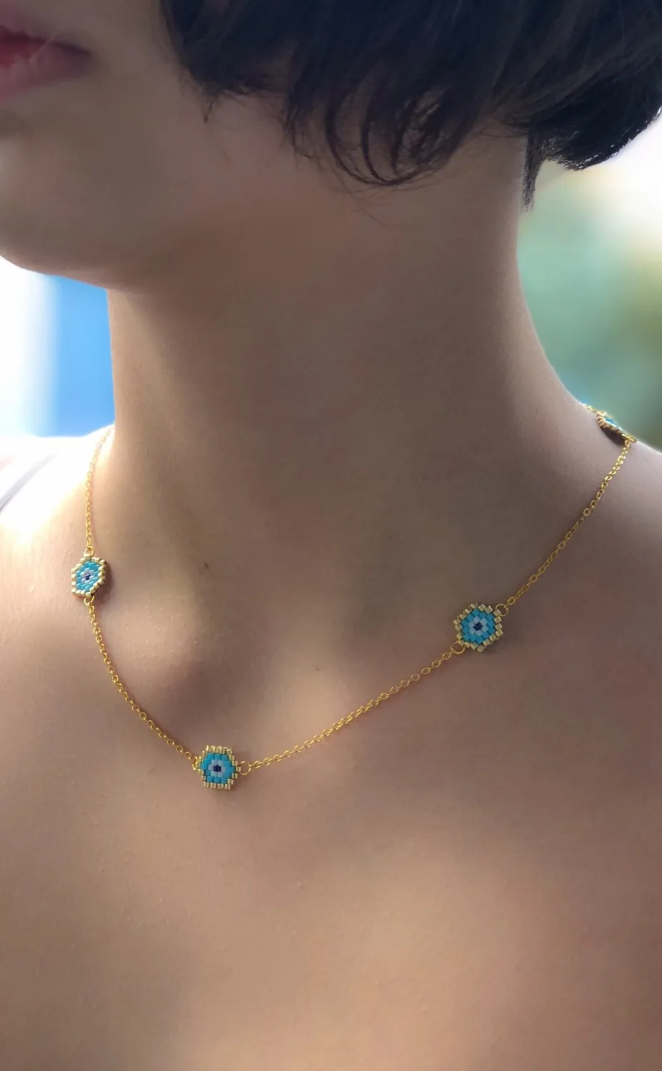 Go2boho MIYUKI ожерелье s Турецкий Дурной глаз чокер Insta модное ожерелье Золотая цепочка женские новые ювелирные изделия ручной работы подарок