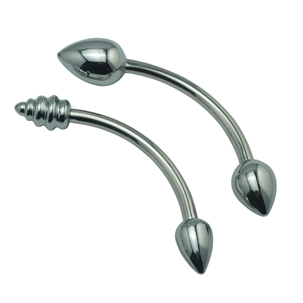 Prostate massager Double dildo Penetration anal beads butt plug metal fake penis prostate SM sex toy for man woman | Красота и