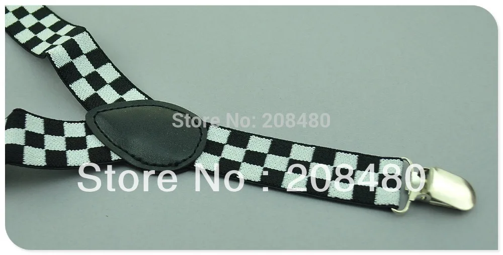 Свободные Детские подтяжки в клетку/шахматную клетку #2 Эластичные для мальчиков