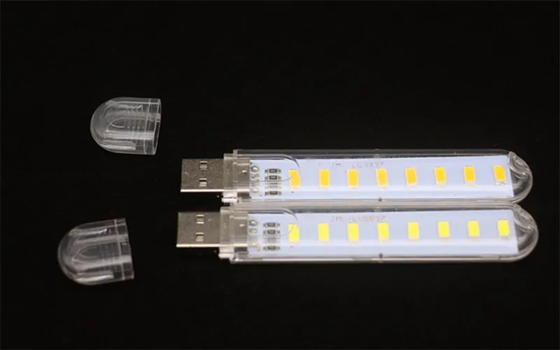 Мини USB светодиодный Ночной светильник, походная лампа для чтения, лампа для ноутбука, компьютера, ноутбука, мобильного зарядного устройства, 3 светодиодный s 8 светодиодный s теплый белый