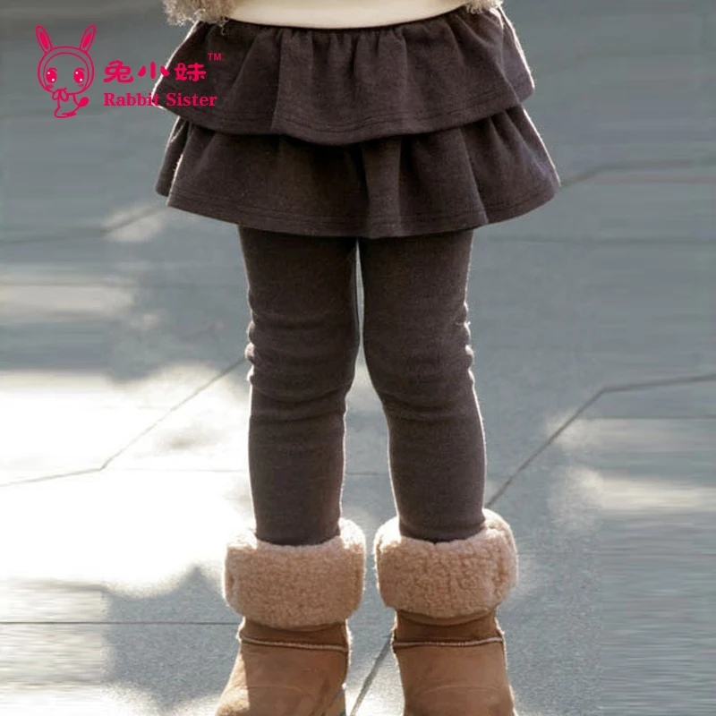 Осенне зимние брюки одежда для девочек женские и детские бархатные леггинсы юбка