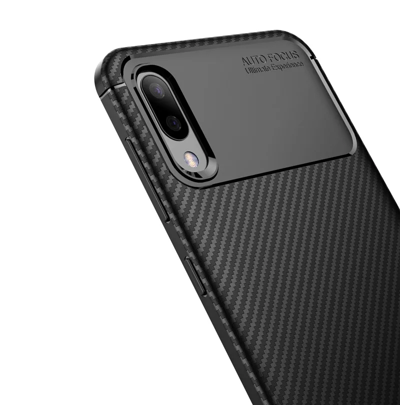 Для samsung Galaxy M10 M20 M30 Чехол Мягкий ТПУ/углеродное волокно текстурированная назад
